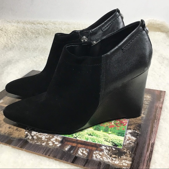 Vince Camuto Shoes - Vince Camuto Black Suede Wedge Booties Size 8M